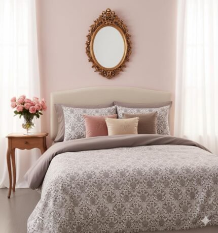 Luxury Cotton Rich Bedsheet – Soft, Durable & Elegant 350 TC, 140 GSM, Brown Colour with 2 Pillow Covers