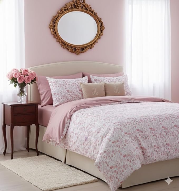 Luxury Cotton Rich Bedsheet_MutedPink
